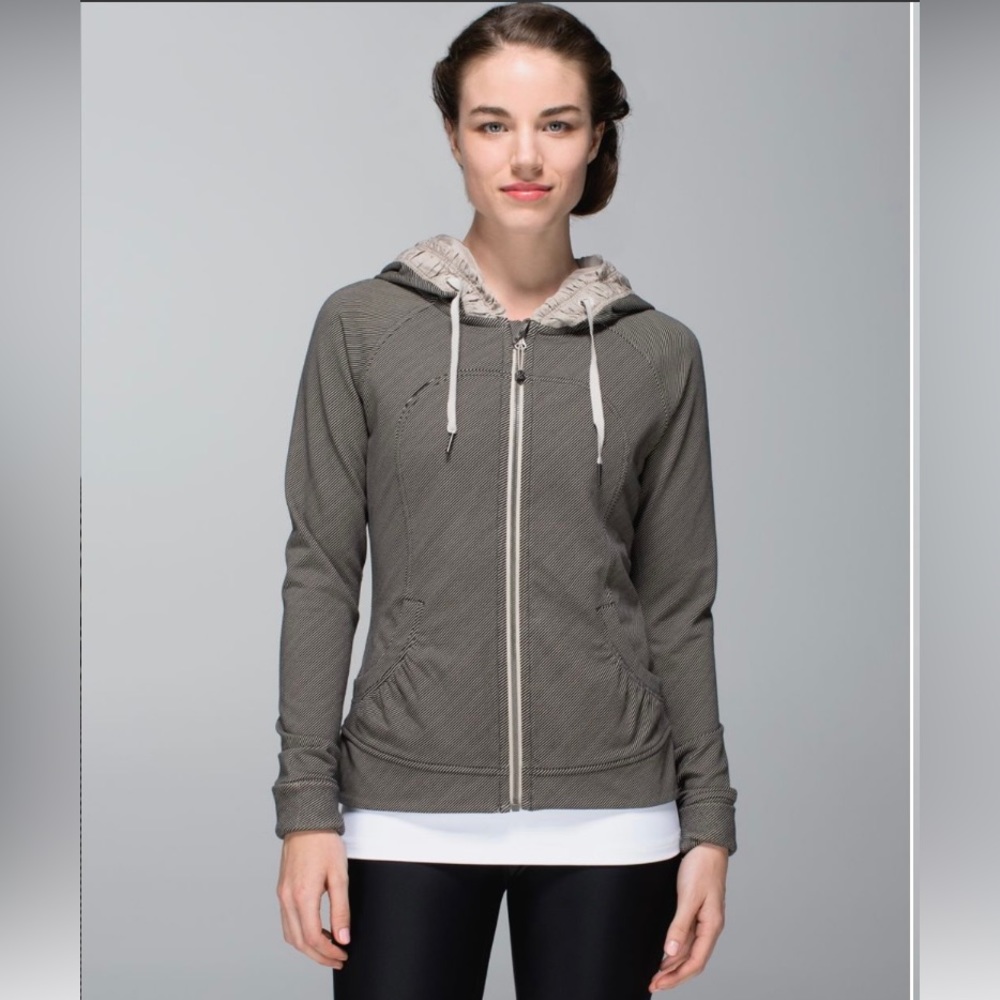 Lululemon Movement Jacket Telemark Print Black Mojave Tan / Mojave Tan